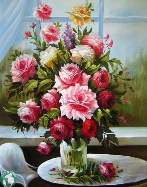 Paint by Numbers Kit - Flowers Painting