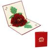 3D BIG Red Flower Pop Up Card and Envelope