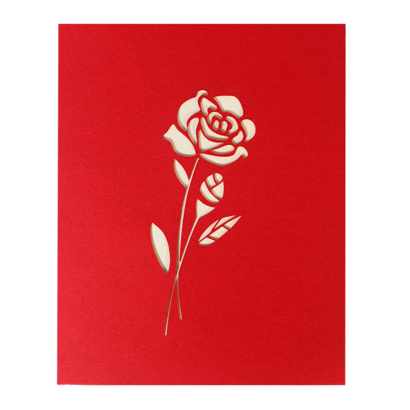 3D Red Flower Pop Up Card and Envelope