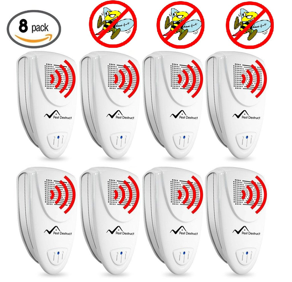 Ultrasonic Wasp and Bee Repeller PACK OF 8 - Get Rid Of Wasps and Bees In 48 Hours Or It's FREE