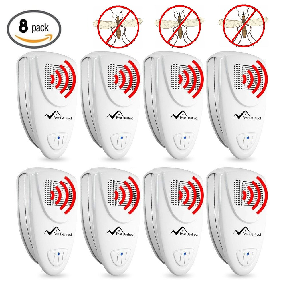 Ultrasonic Gnat Repeller PACK OF 8 - Get Rid Of Gnats In 48 Hours Or It's FREE
