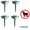 Dog Outdoor Ultrasonic Repeller - PACK of 4 - Solar Powered Ultrasonic Animal & Pest Repellant