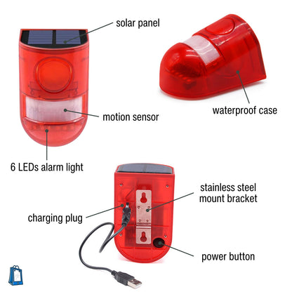 Solar Sound Alarm for Dogs - Motion-Activated Dogs Repeller