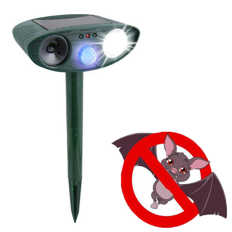 Bat Outdoor Ultrasonic Repeller - Solar Powered Ultrasonic Animal & Pest Repellant - Get Rid of Bats in 72 Hours or It's FREE