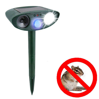 Ultrasonic Chipmunk Repeller - Solar Powered - Get Rid of Chipmunks in 48 Hours or It's FREE - CA