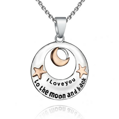 I Love You to The Moon and Back Pendant Necklace