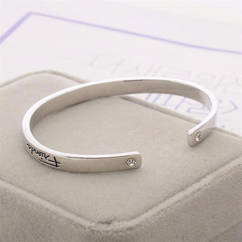 “Friends Forever Today Tomorrow Always” Engraved Bracelet - Friendship Jewelry