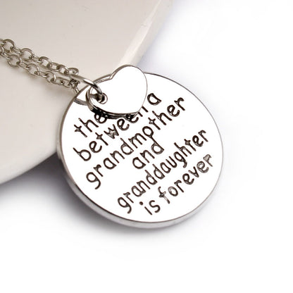 Grandma Pendant Necklace “The Love Between a Grandmother and Granddaughter is Forever” - 18’’