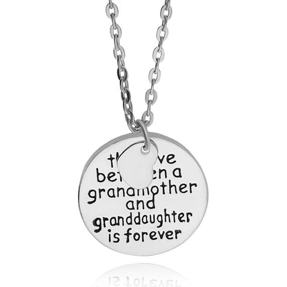 Grandma Pendant Necklace “The Love Between a Grandmother and Granddaughter is Forever” - 18’’