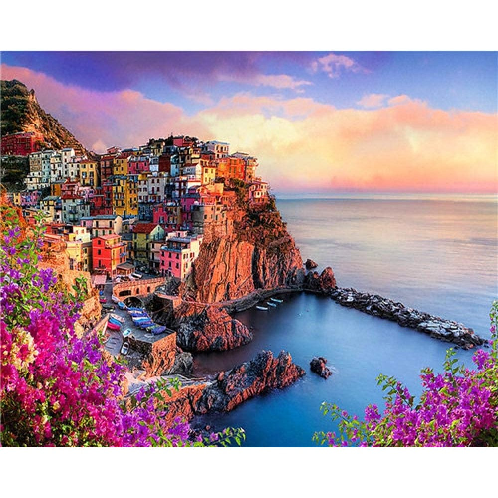 DIY Paint by Numbers Canvas Painting Kit - Manarola View