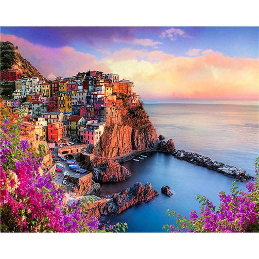 DIY Paint by Numbers Canvas Painting Kit - Manarola View