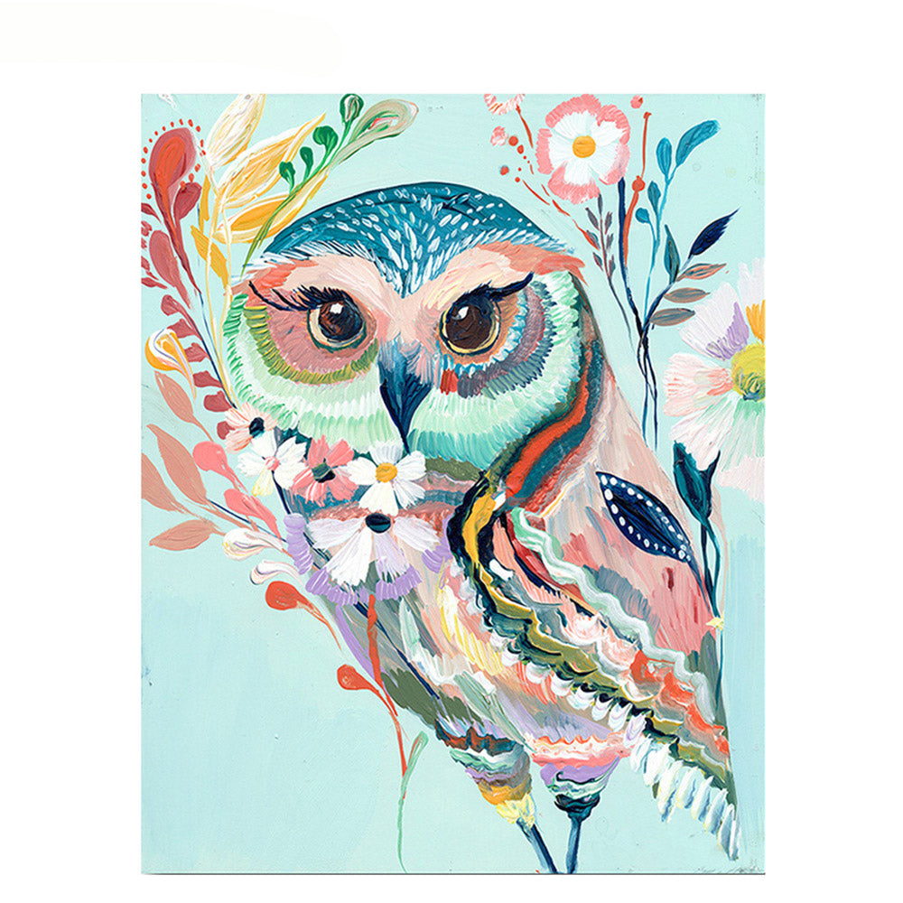 DIY Paint by Numbers Kit - Blue Owl