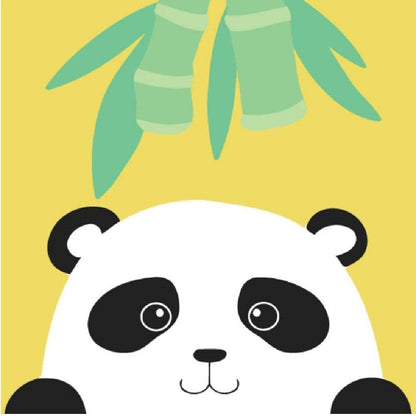 Paint by Number Kits for Kids Beginner - Panda Leaves 8" x 8"