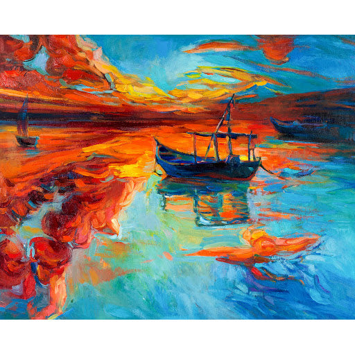 5D Diamond Painting by Number Kit Summer Boat