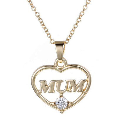 Mum Heart Pendant Necklace - Makes The Perfect Gift for Mom