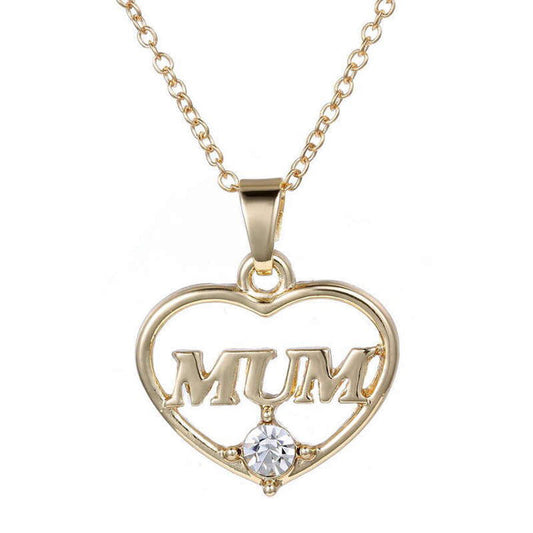 Mum Heart Pendant Necklace - Makes The Perfect Gift for Mom