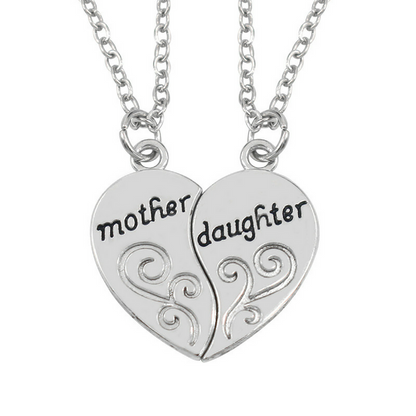 Mother & Daughter Pendant Necklace - 2x20'' Chain + 2 Necklace Pendants