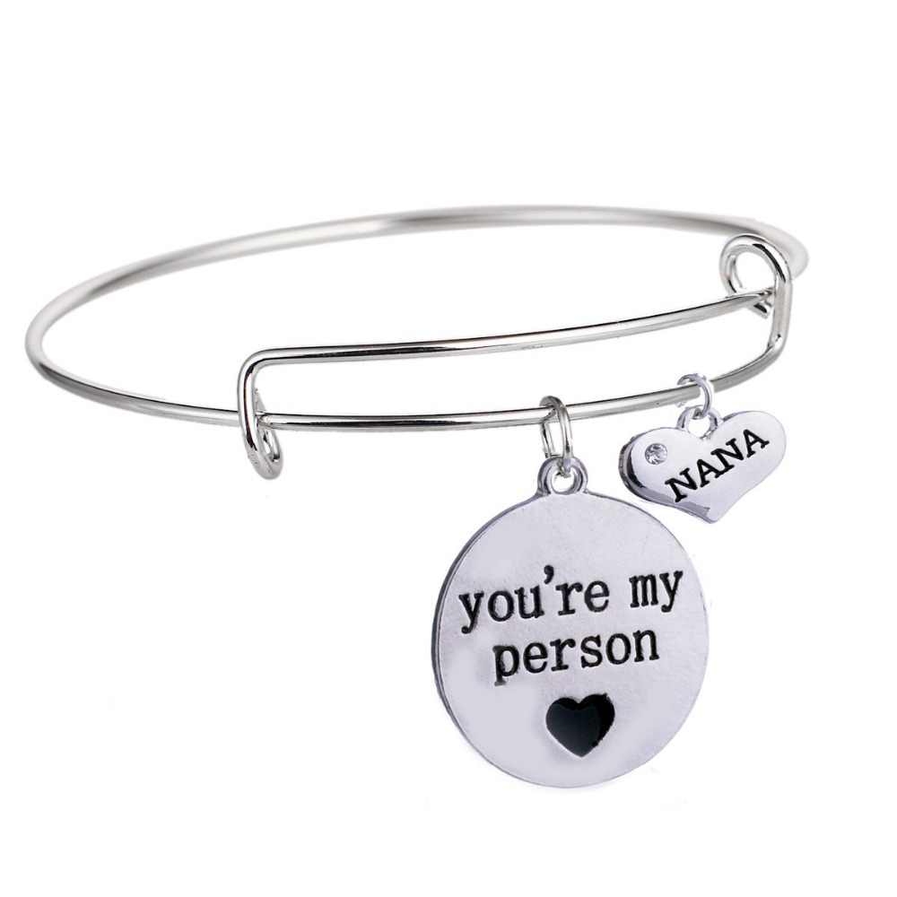 Nana You are My Person - Pendant Bracelet - Personalized Jewelry Gift