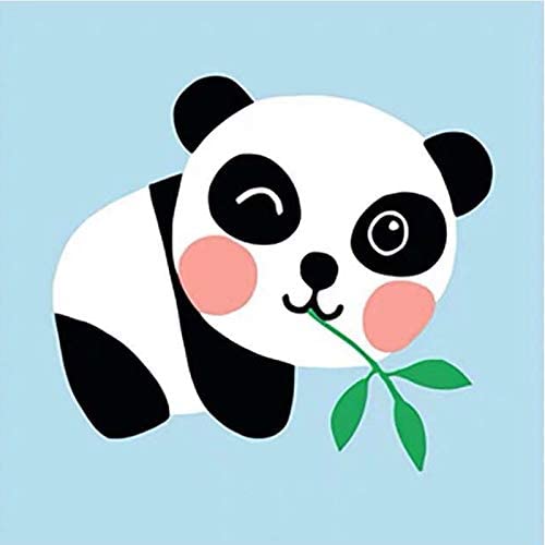 Paint by Number Kits for Kids Beginner - Cute Panda 8" x 8"