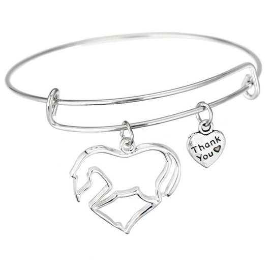 Horse Pendant Bracelet - Animal Lovers Gift