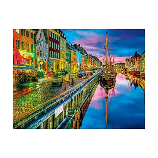 DIY Paint by Numbers Canvas Painting Kit - Sunset in Amsterdam