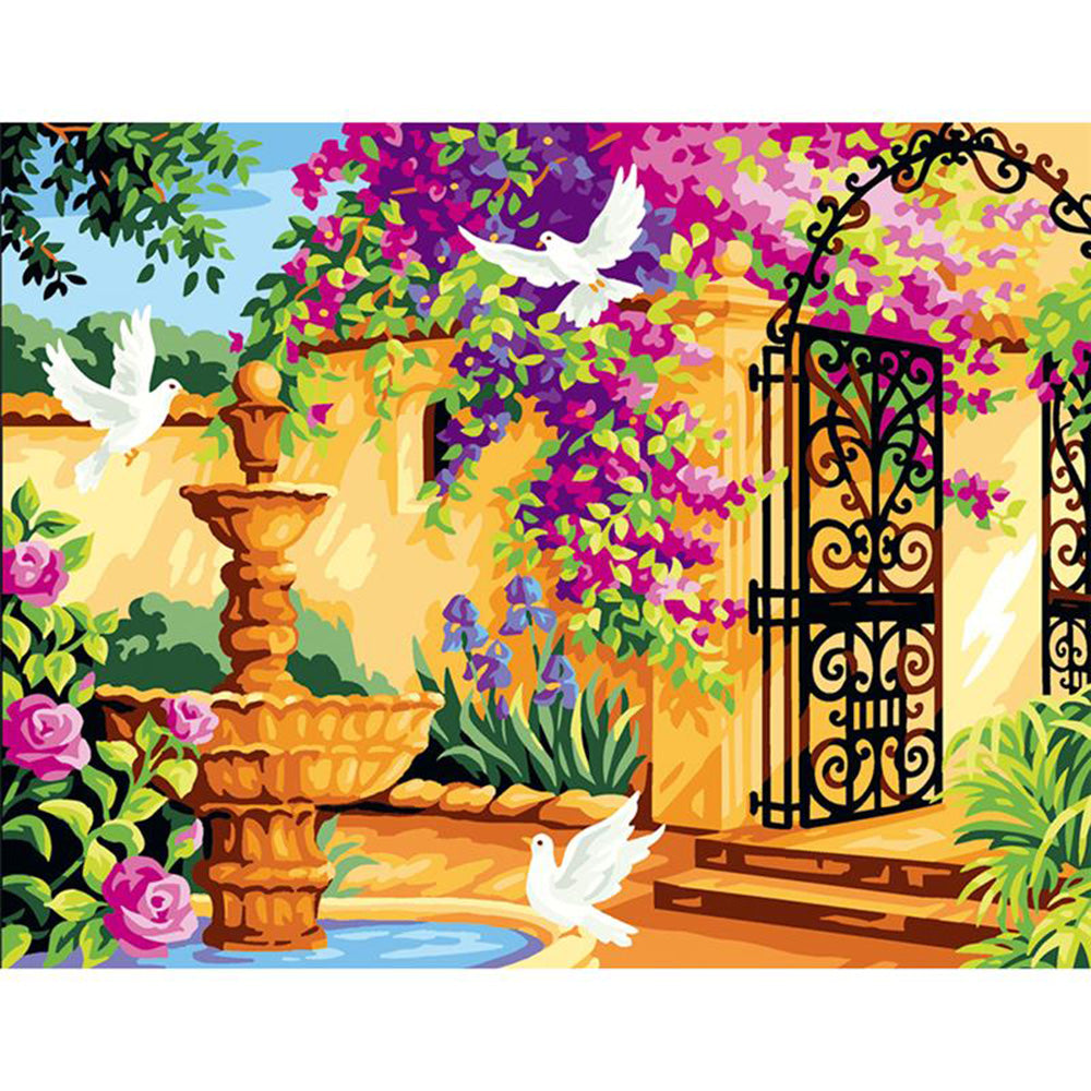 DIY Paint by Numbers Canvas Painting Kit - Perfect Garden