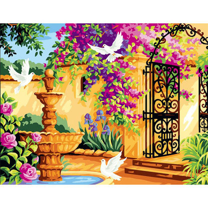 DIY Paint by Numbers Canvas Painting Kit - Perfect Garden