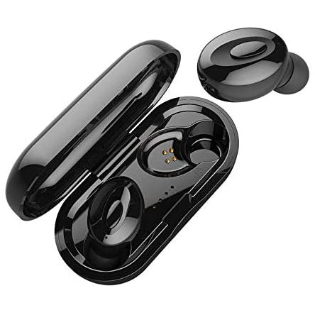 Bluetooth 5.0 Earbuds with Wireless Charging Case - Black