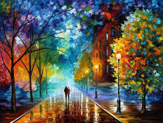 Paint by Numbers Kit - Autumn Raining Night