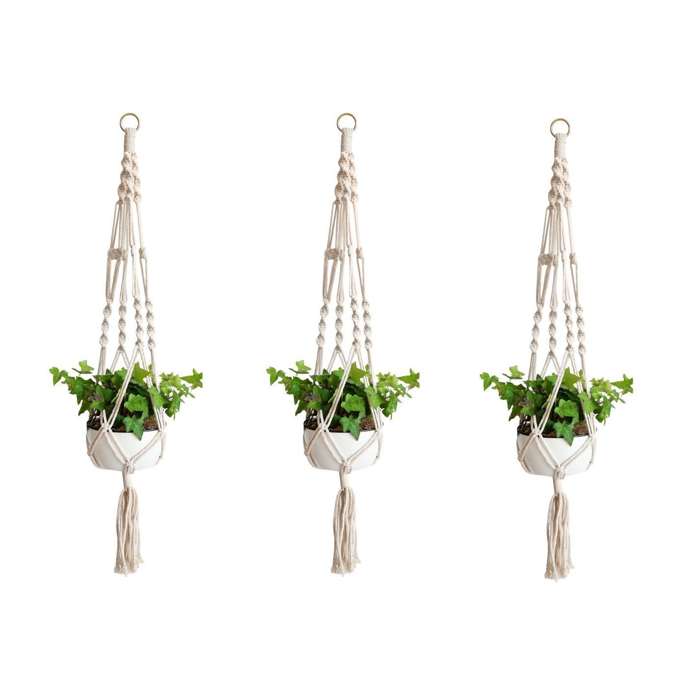 Macrame Plant Hanger - 3 Pack