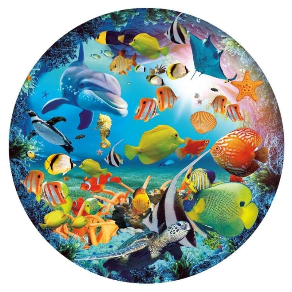 Ocean Sea World Round Puzzle - 1000 Pieces Jigsaw