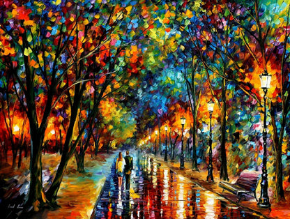 Paint by Numbers Kit - Lights in Raining night