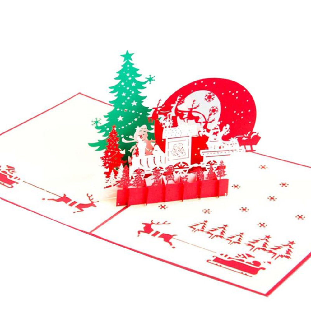 3D Christmas Winter Pop Up Card and Envelope