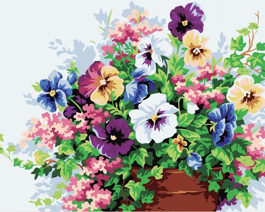 Paint by Numbers Kit - Pansy Flowers