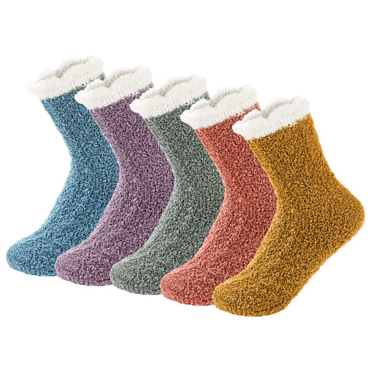 Winter Socks for Women - Soft Warm Fluffy Cozy - [5 Pairs]