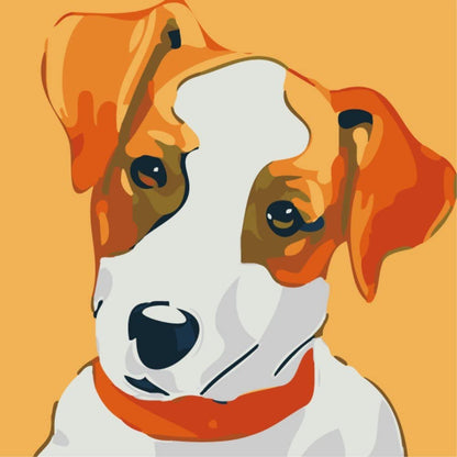 Paint by Number Kits for Kids Beginner - Jack Russell Terrier Dog 8" x 8"