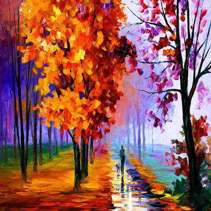 DIY Paint by Numbers Canvas Painting Kit - Autumn in The Park