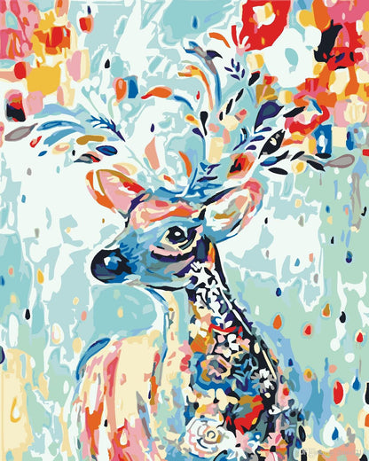 DIY Paint by Numbers Kit - White Deer