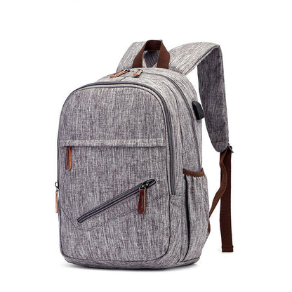 Men's Waterproof Backpack with USB - Grey