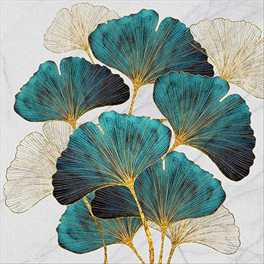 5D Diamond Painting by Number Kit Green Lotus