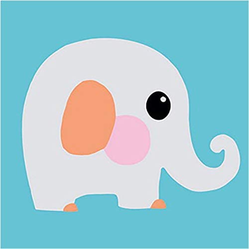 Paint by Number Kits for Kids Beginner - Cute Elephant 8" x 8"