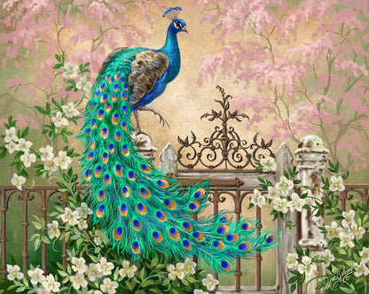 Paint by Numbers Kit - Peacock Green Blue