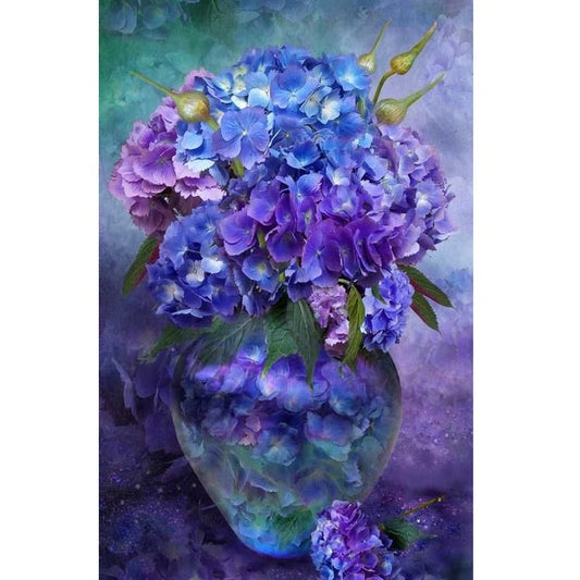 DIY Paint by Numbers Canvas Painting Kit - Purple Flower Vase