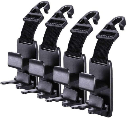 Car Seat Hooks for Car (4 Pack) - Purse Hanger Headrest Holder