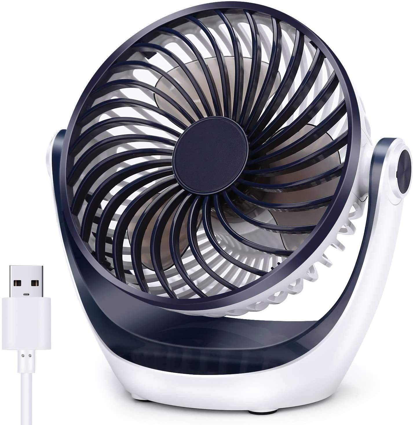 Desk Fan Small Portable Tabletop Fan with Strong Airflow