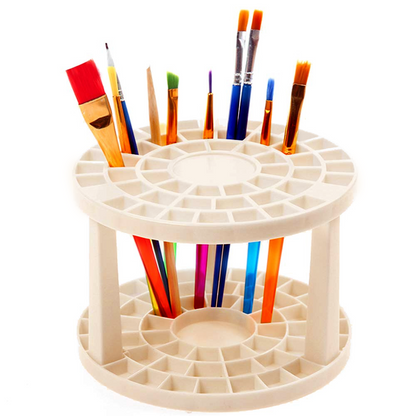 49 Hole Plastic Pencil & Brush Holder Multi Bin Organizer