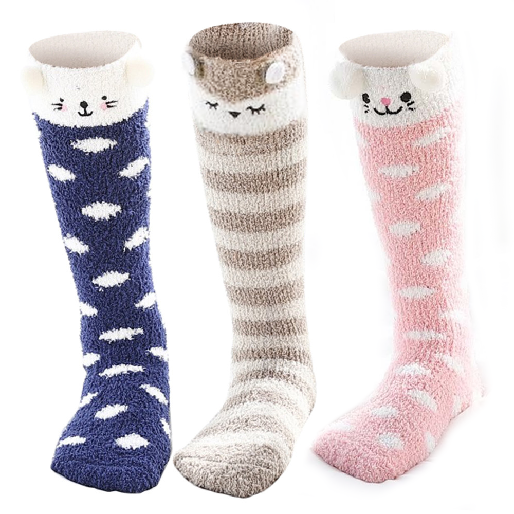 Winter Socks for Women - Funny Animal Long Socks - [3 Pairs]