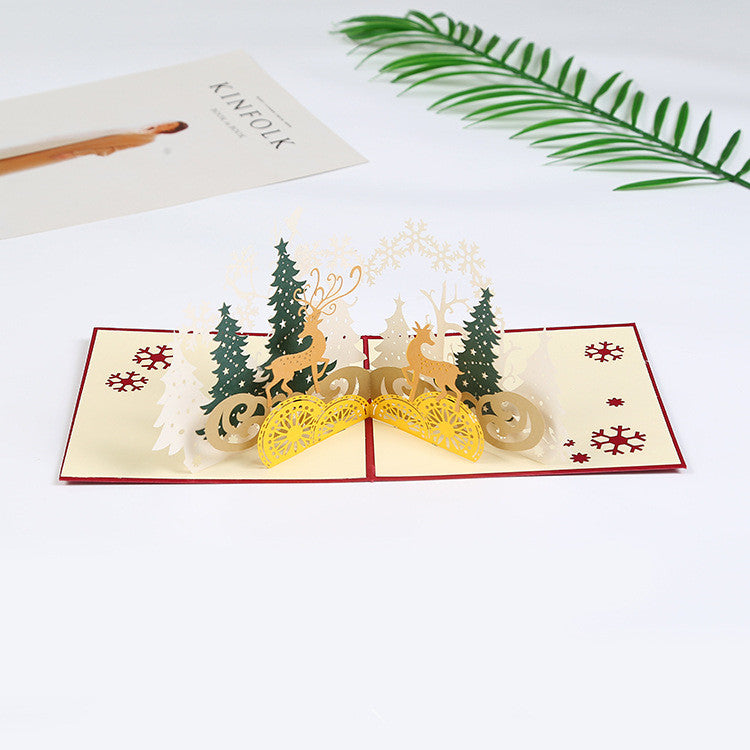 3D Christmas Life Pop Up Card and Envelope