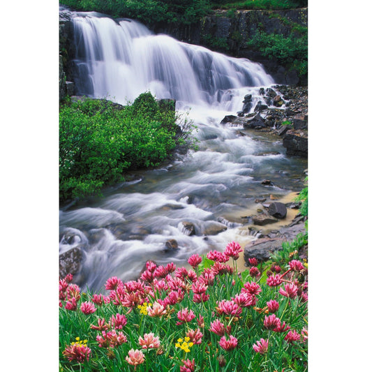 DIY Paint by Numbers Canvas Painting Kit - Calm Waterfall Landscape