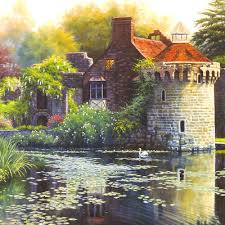 DIY Paint by Numbers Canvas Painting Kit - Castle by The Lake